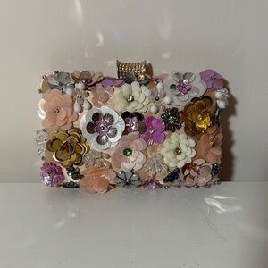 Floral Embellished Clutch
